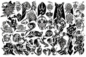 cyber sigilism tattoo idea