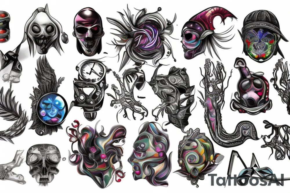 cyber sigilism tattoo idea