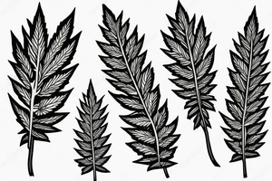 weed leaf on a snowboard tattoo idea