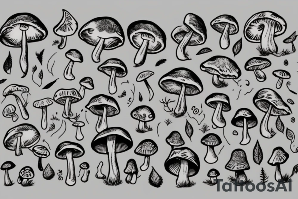mushroom lady tattoo idea
