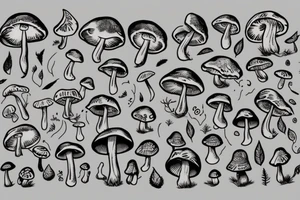 mushroom lady tattoo idea