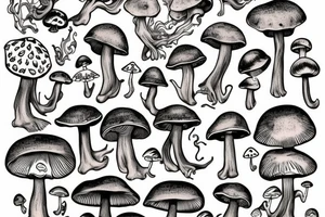 mushroom lady tattoo idea