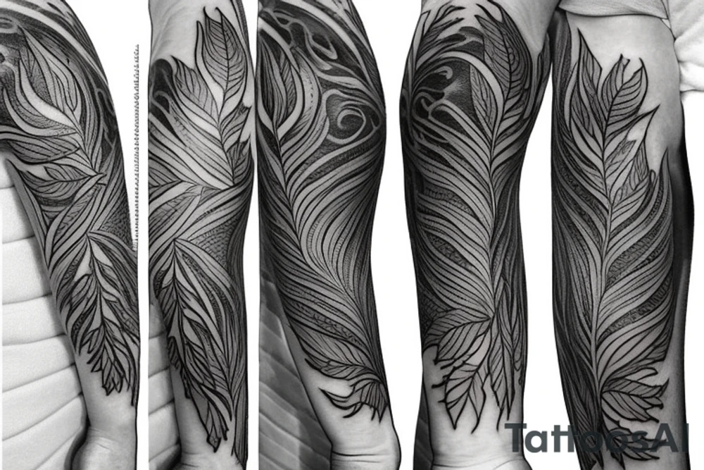 Flowing fern tattoo idea