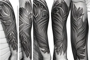 Flowing fern tattoo idea