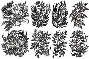 Flowing fern tattoo idea