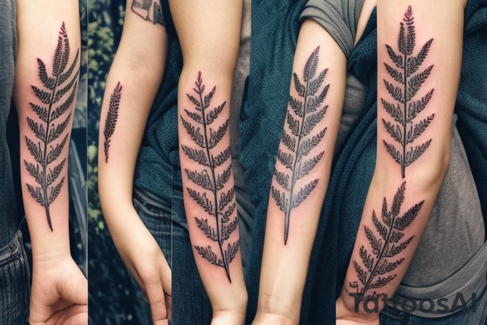 fern curving tattoo idea