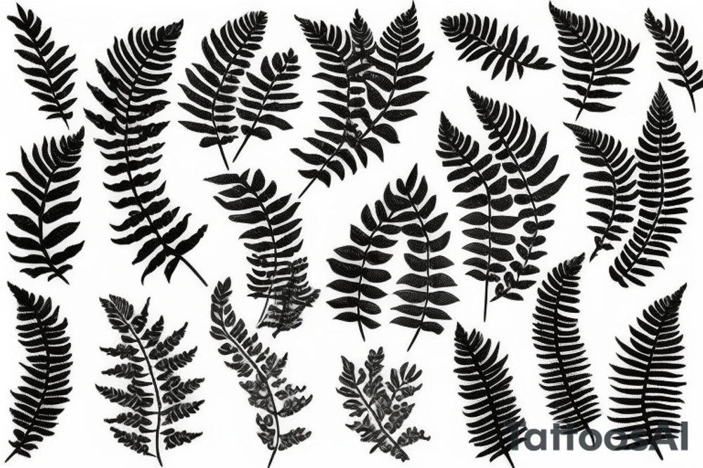 fern curving tattoo idea