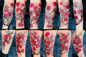 Cherry blossum flowers tattoo idea