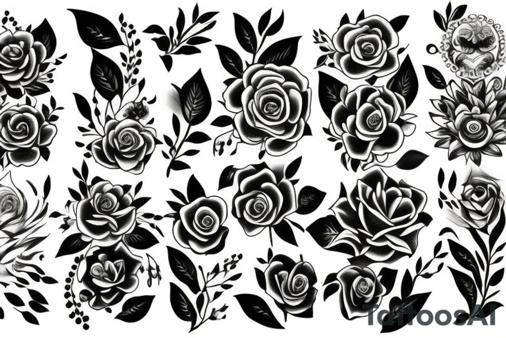 Blossum flowers tattoo idea