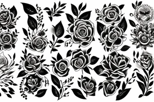Blossum flowers tattoo idea