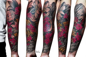 Blossum flowers tattoo idea