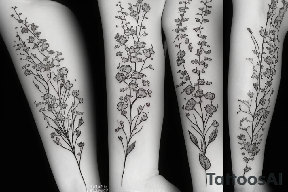 Baby’s breath flower tattoo idea