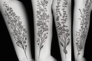 Baby’s breath flower tattoo idea