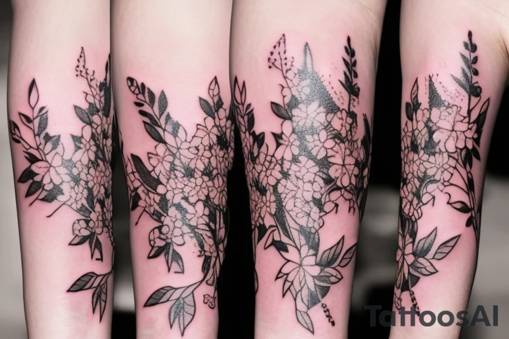 Baby’s breath flower tattoo idea