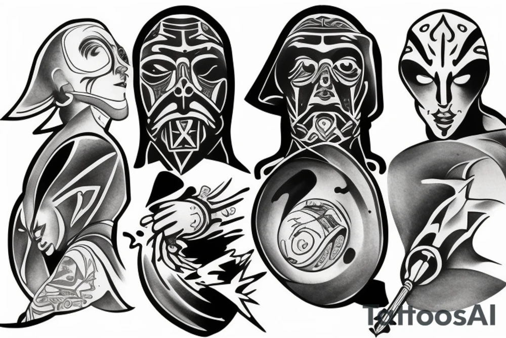 balance grey Jedi tattoo idea