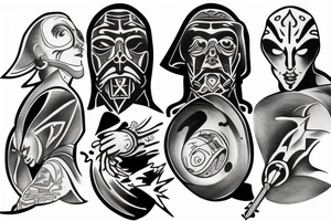 balance grey Jedi tattoo idea