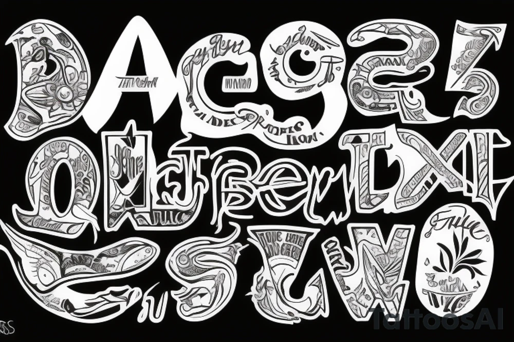 CMB just the letters tattoo idea