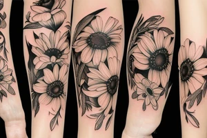 c m b in the shape of a bee tattoo idea