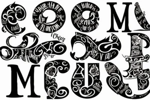 c m b just the letters tattoo idea