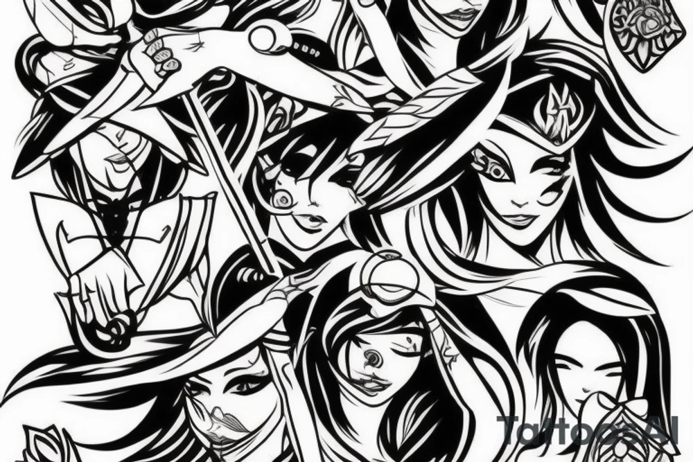 Akali tattoo idea