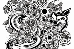 Um lobo que representa o caçador e uma ovelha que representa a caça tattoo idea