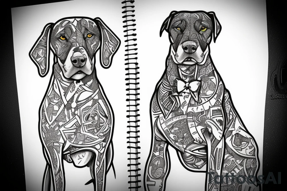 Um dobermann tattoo idea