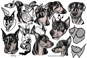 Um dobermann tattoo idea