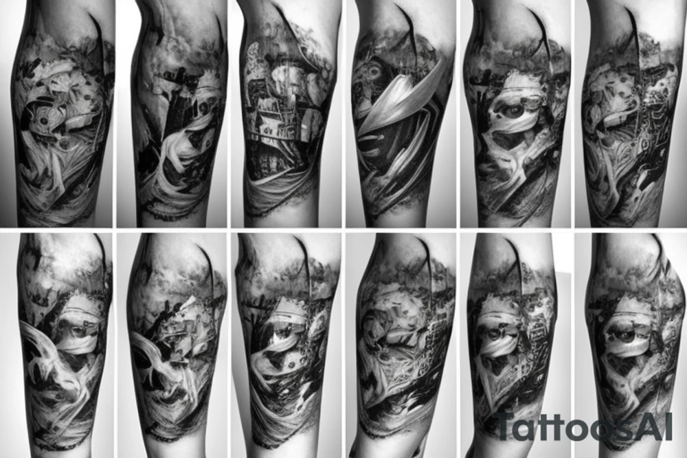 Pirate sleeve tattoo idea