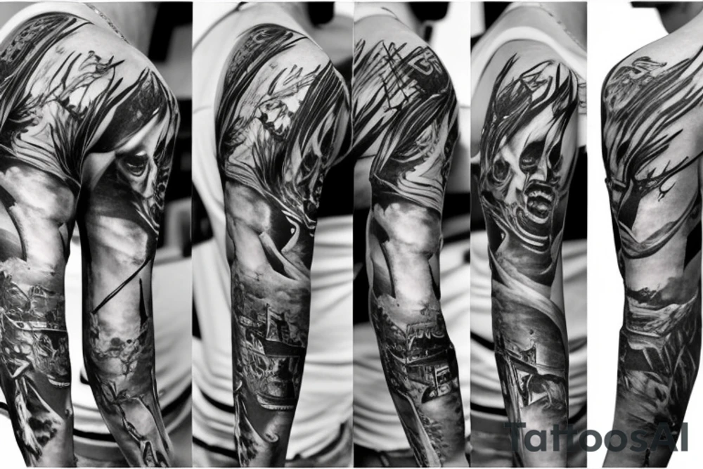 Pirate sleeve tattoo idea