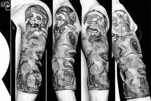 Pirate sleeve tattoo idea