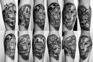Pirate sleeve tattoo idea
