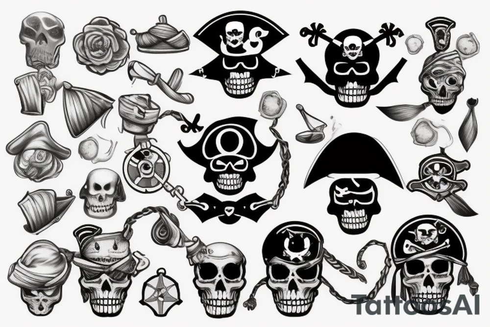 Pirate sleeve tattoo idea