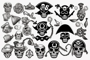 Pirate sleeve tattoo idea