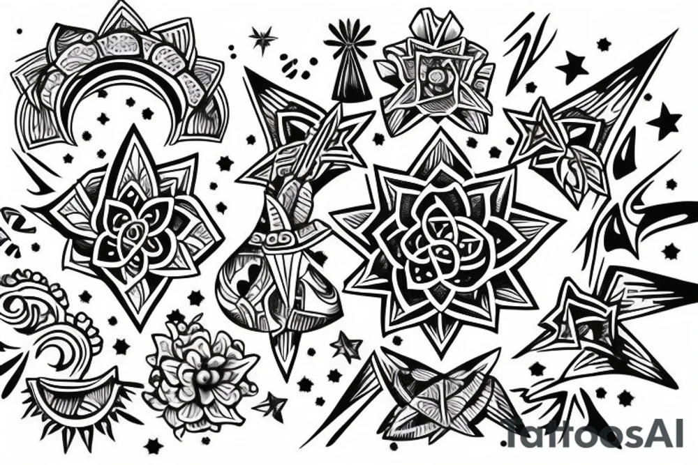 Star, water, hope, sparkle tattoo idea