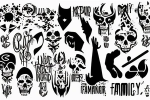 Just text "Murder Famq" tattoo idea
