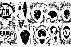 Just text "Murder Famq" tattoo idea