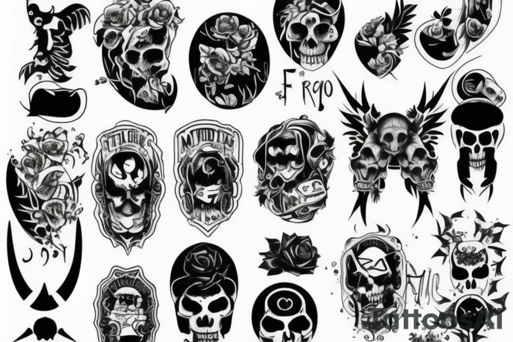 Just text "Murder Famq" tattoo idea