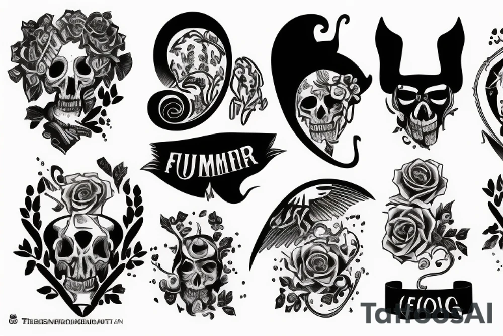 Just text "Murder Famq" tattoo idea