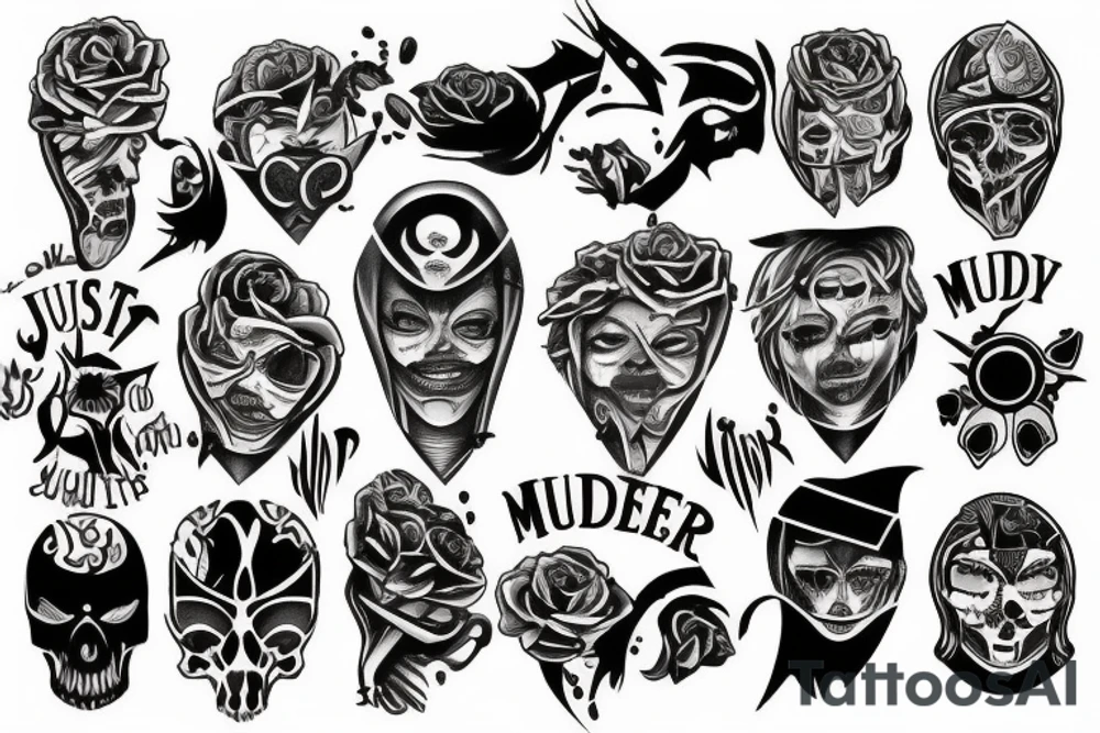 Just text "Murder Famq" tattoo idea