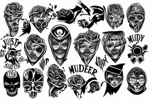 Just text "Murder Famq" tattoo idea