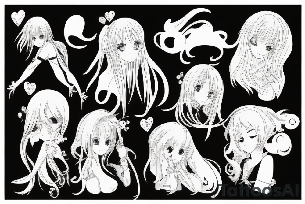Anime girl tattoo idea