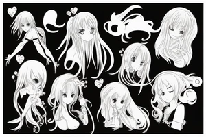 Anime girl tattoo idea