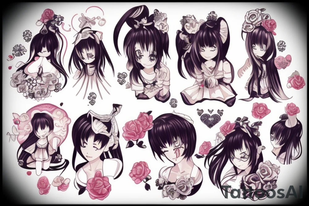 Cute Anime girl tattoo idea