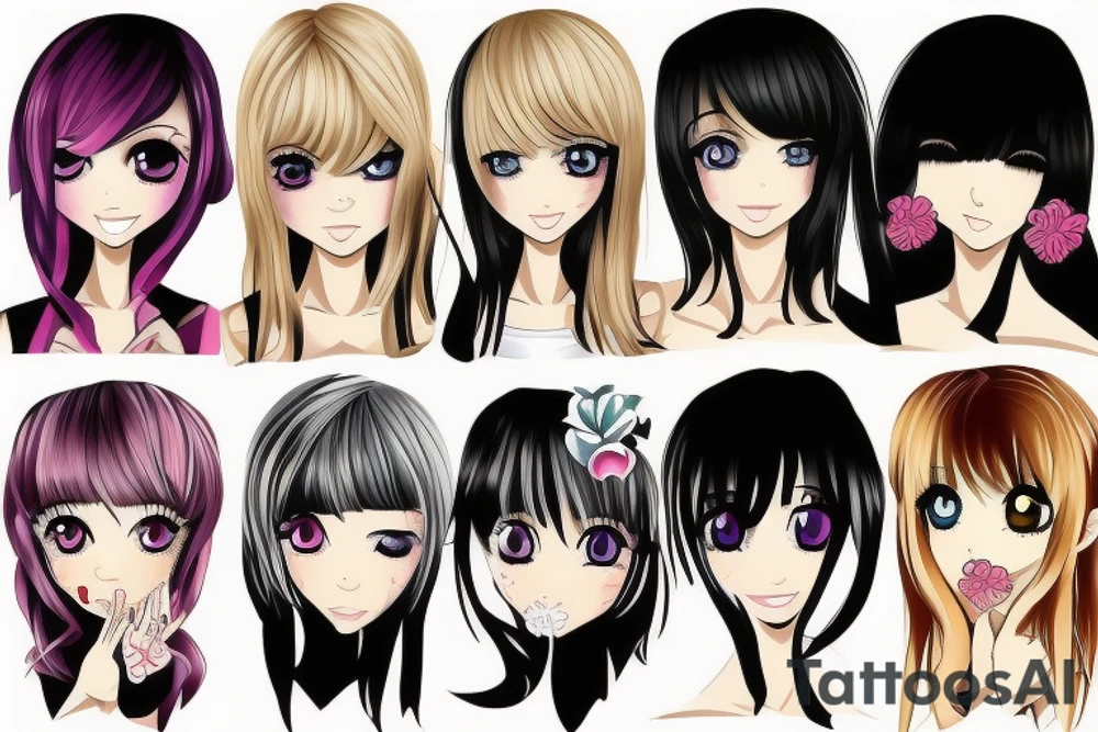 Cute Anime girl tattoo idea