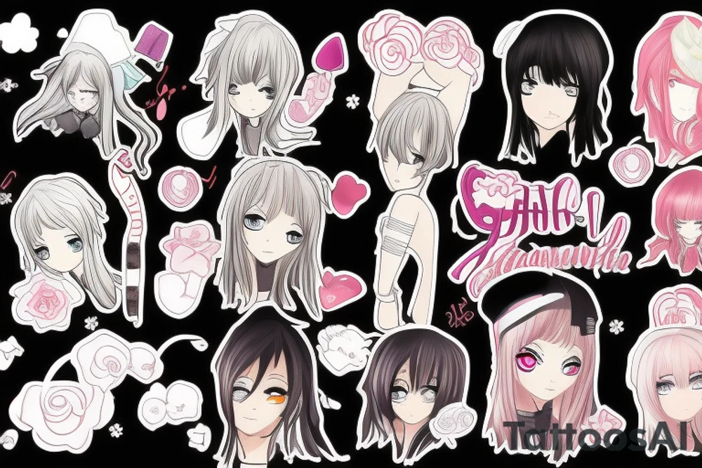 Cute Anime girl tattoo idea