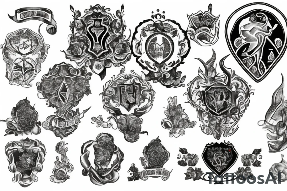 Knoblauch family crest tattoo idea