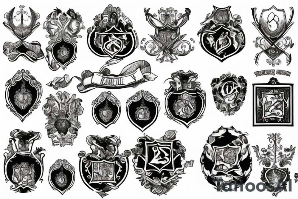 Knoblauch family crest tattoo idea