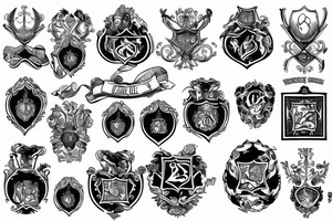 Knoblauch family crest tattoo idea