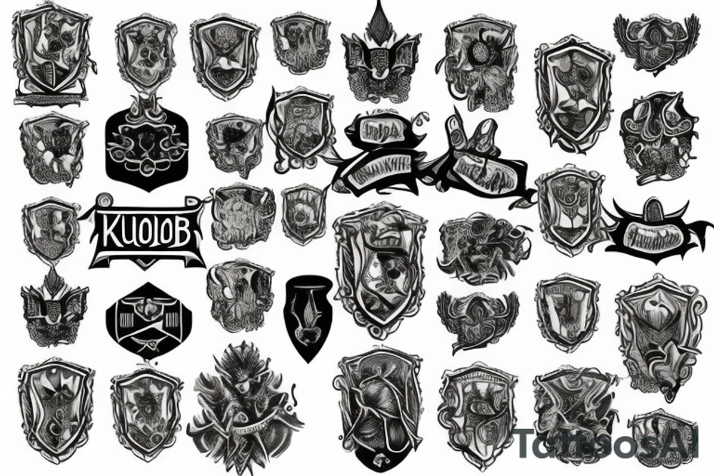 Knoblauch family crest tattoo idea