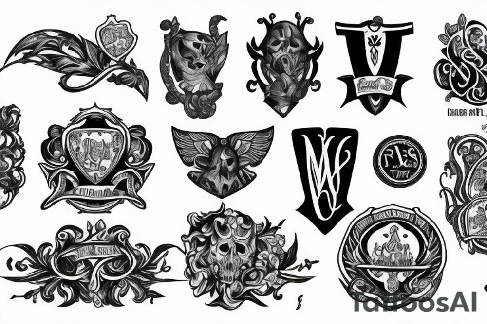 Knoblauch family crest tattoo idea
